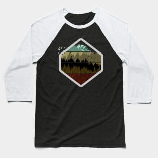 Retro Mountain Forest - Trees are the cure Baseball T-Shirt